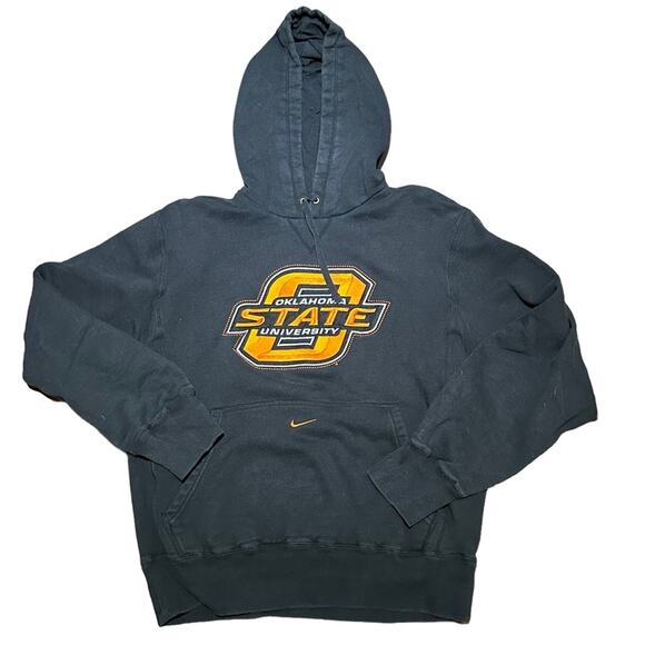 Nike OSU Oklahoma State University Black Hoodie  Embroidered Logo Adult Medium - Picture 1 of 6